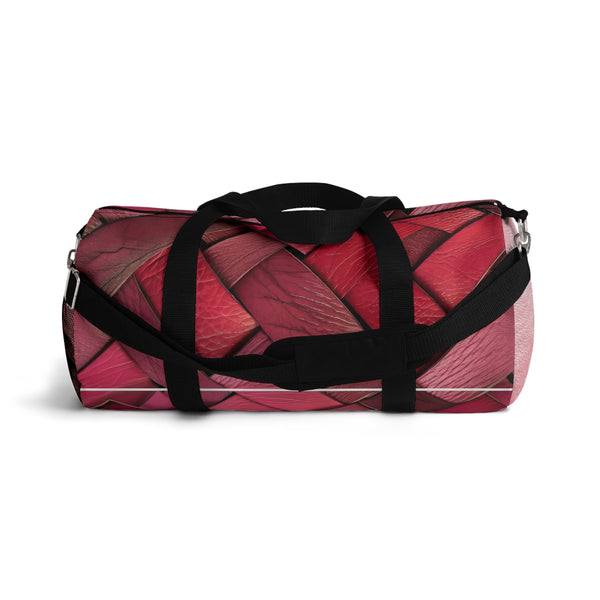 Pink Plat Faux Leather Women's' Duffel Gym Bag