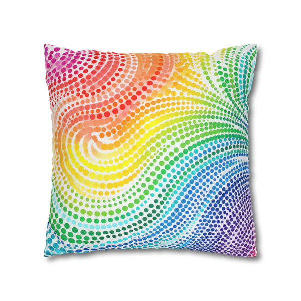 Swirl Spun Polyester Square Throw Pillowcase