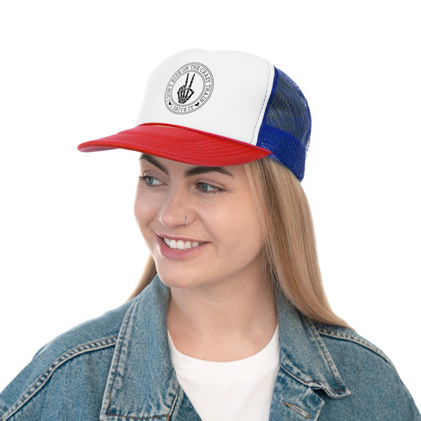 I Don't Ride on the Crazy Train, I drive it! Women's Trucker Caps