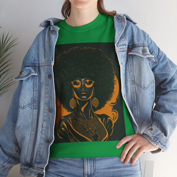 "Black Women" Woman Crewneck T-Shirt: Focus on the Good - Unisex Heavy Cotton Tee