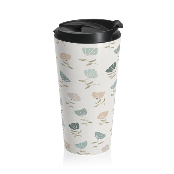 Flower Stainless Steel Travel Mug 15 oz.