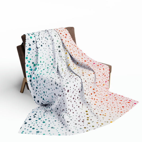 Polka Dots Arctic Fleece Throw Blanket