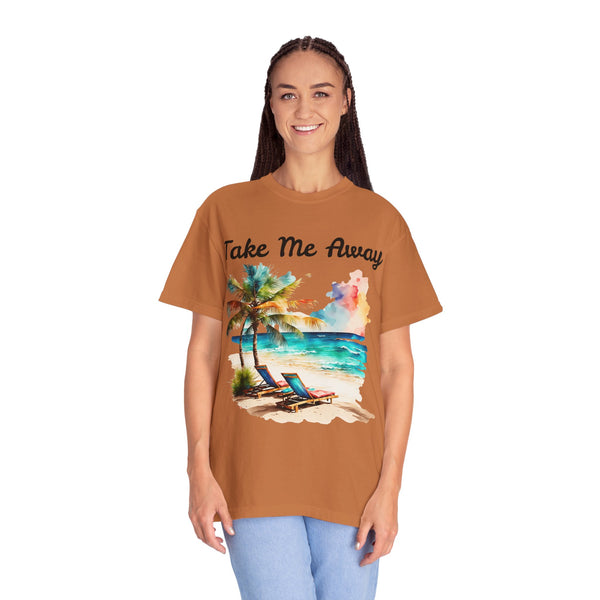 Take Me Away Plus Size Woman Garment-Dyed T-shirt