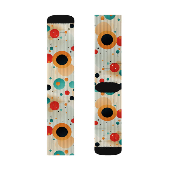 Dynamic Polka Dots Sublimation Woman Socks