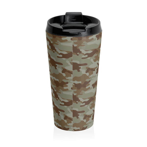 Camo Stainless Steel Travel Mug 15 oz.