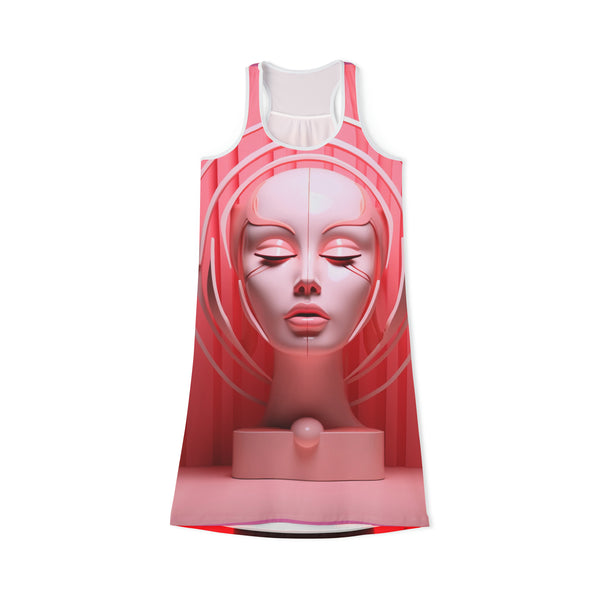 3D Face Art Women's Racerback Dress