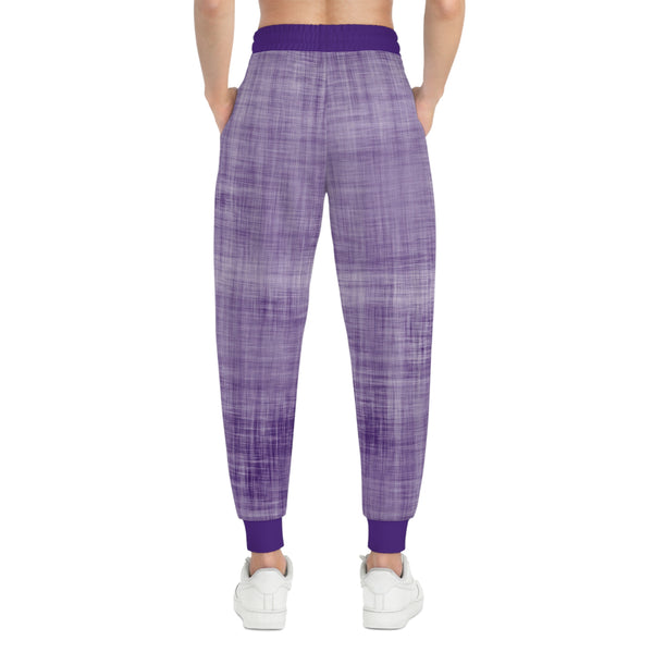 Purple Denim Athletic Woman Joggers