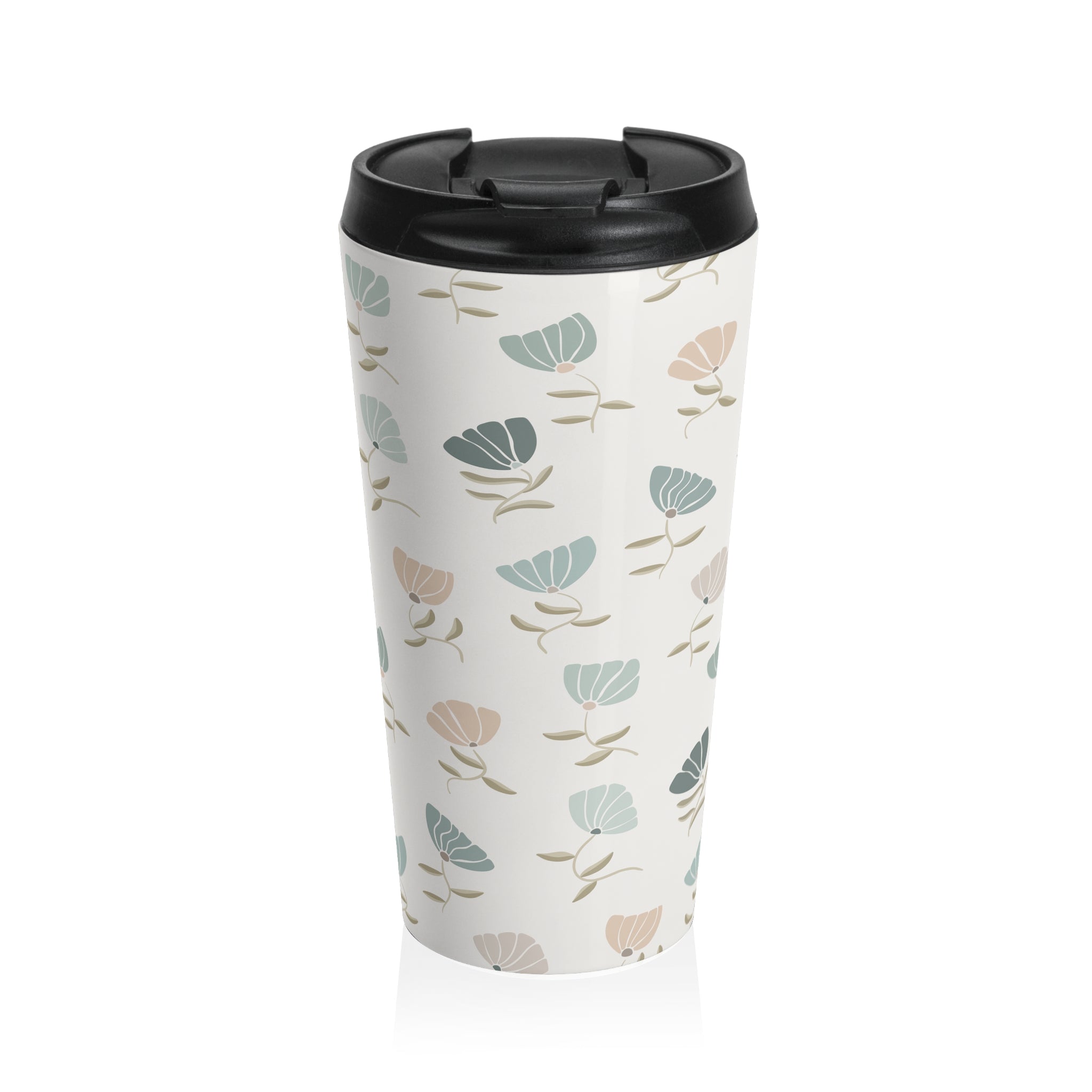 Flower Stainless Steel Travel Mug 15 oz.