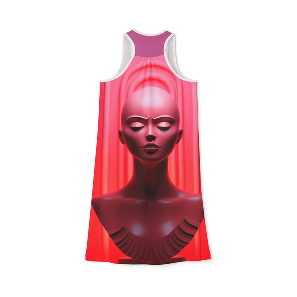 3D Face Art Women's Racerback Dress