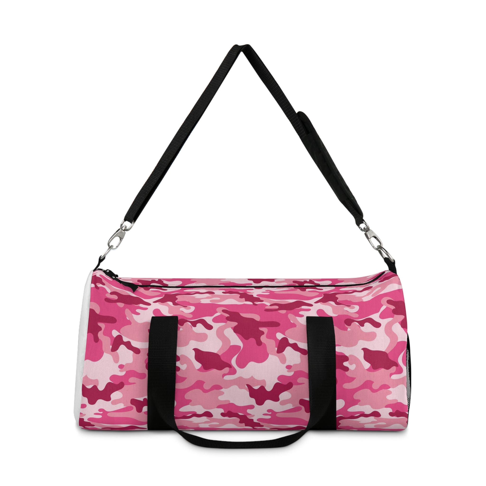 Pink Camouflaged Duffel Gym Bag