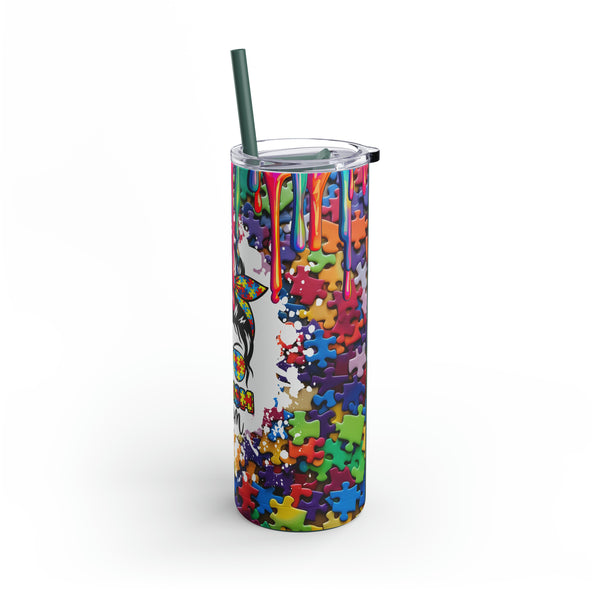 Autism Awareness Mom Maars Maker Skinny Matte Tumbler, 20oz