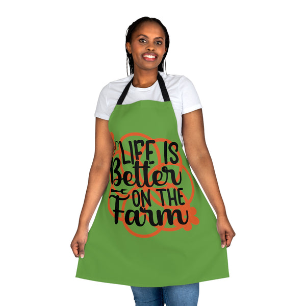 "Life is Better on The Farm" Apron, 5-Color Straps