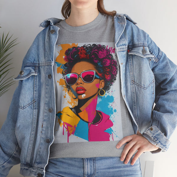 "Black Women" Woman Crewneck T-Shirt: Focus on the Good - Unisex Heavy Cotton Tee