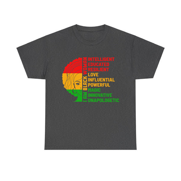 Juneteenth I am a black Woman Plus Size Woman Heavy Cotton Tee