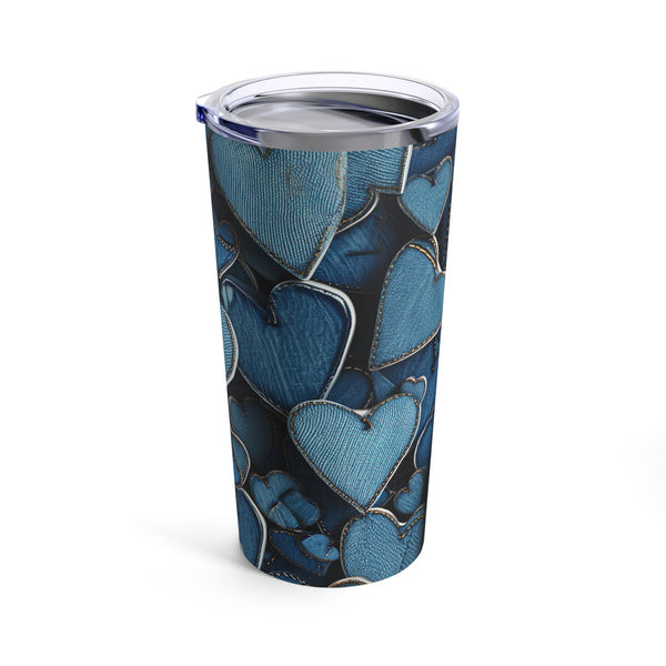 Denim Hearts Tumbler 20 oz. Cup