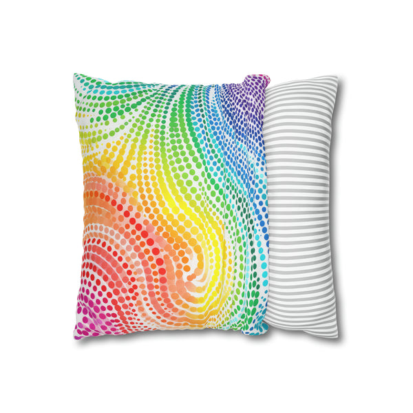 Swirl Spun Polyester Square Throw Pillowcase