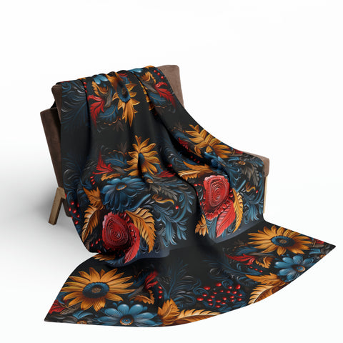 3D Flower 2.0 Arctic Fleece Throw Blanket