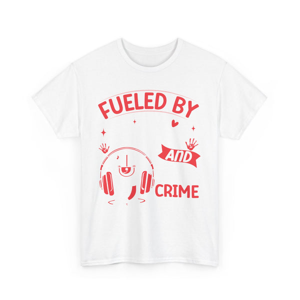 Fueled by Coffee and Podcast Women Heavy Cotton Tee T-Shirt