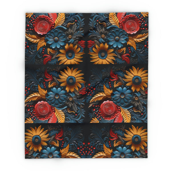 3D Flower 2.0 Arctic Fleece Throw Blanket