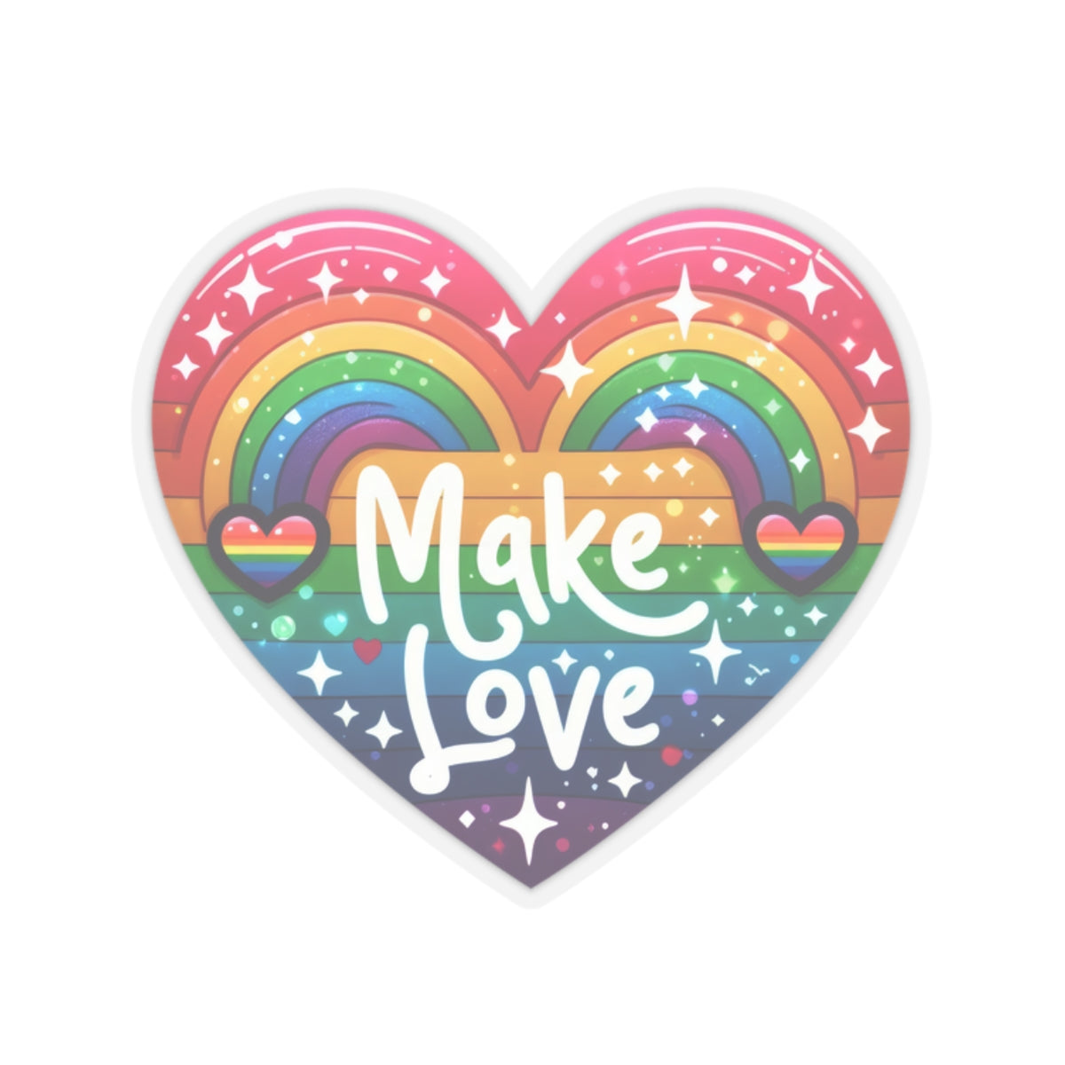 Make Love Kiss-Cut Stickers