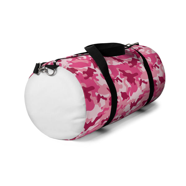 Pink Camouflaged Duffel Gym Bag