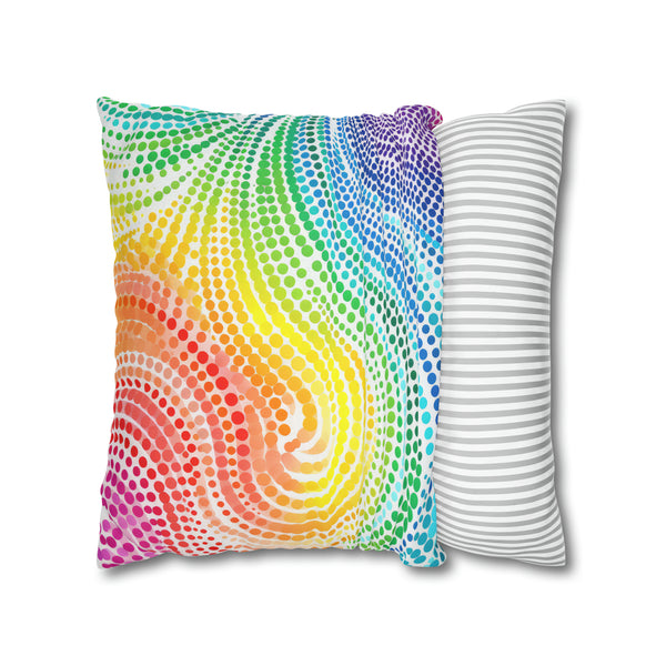 Swirl Spun Polyester Square Throw Pillowcase