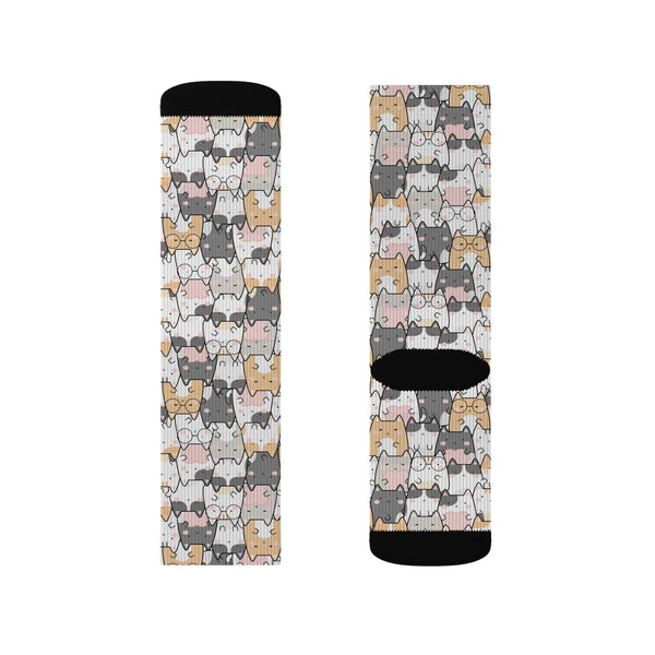 Group Cat Sublimation Woman Socks