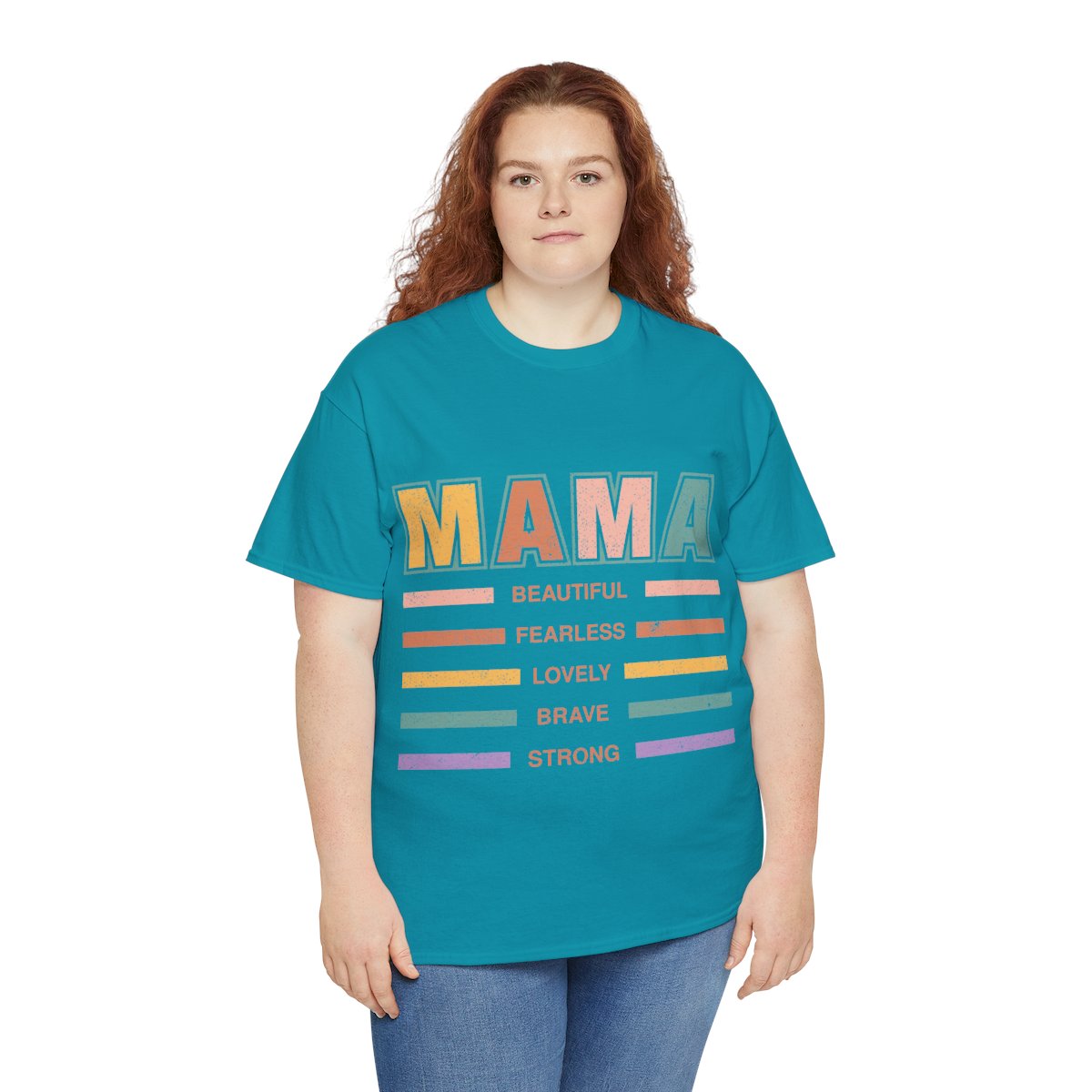 "Mama is Beautiful" Plus Size Women Heavy Cotton Tee T-Shirt