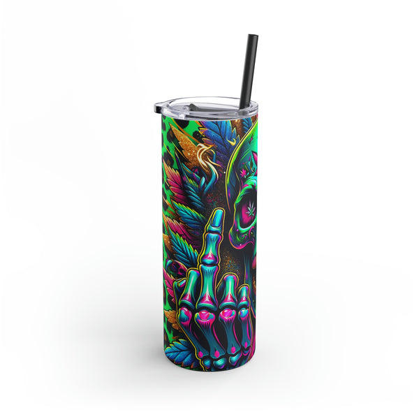 Skull Weed Maars Maker Skinny Matte Tumbler, 20oz