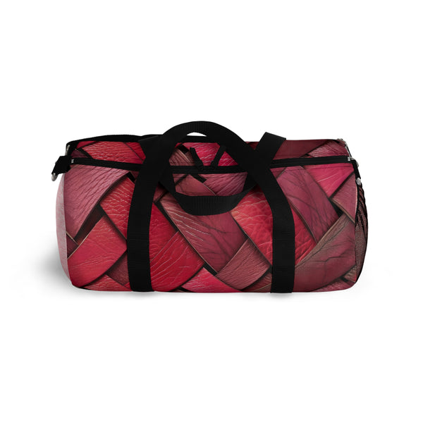 Pink Plat Faux Leather Women's' Duffel Gym Bag