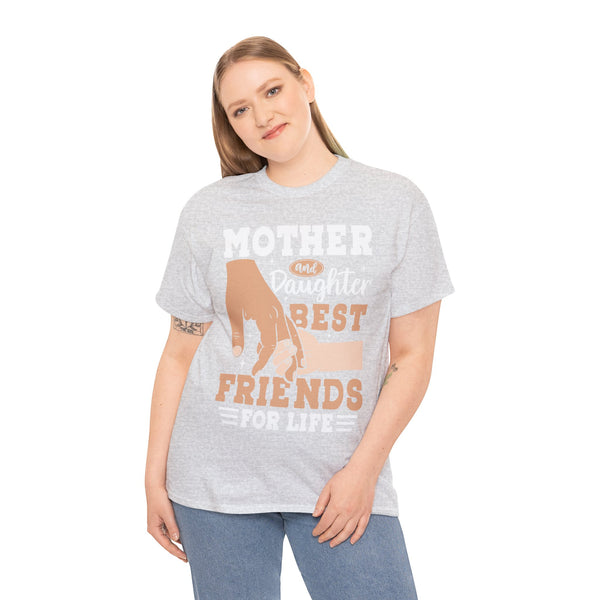 "Mom & Daughter Best Friends" Plus Size Women Heavy Cotton Tee T-Shirt