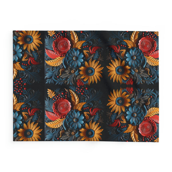 3D Flower 2.0 Arctic Fleece Throw Blanket