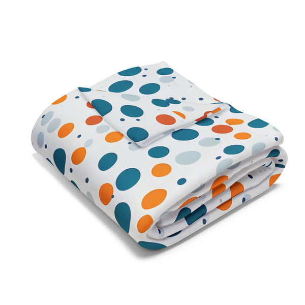 Spring Polka Dots Arctic Fleece Throw Blanket