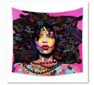 Colorful Black Girl Tapestry